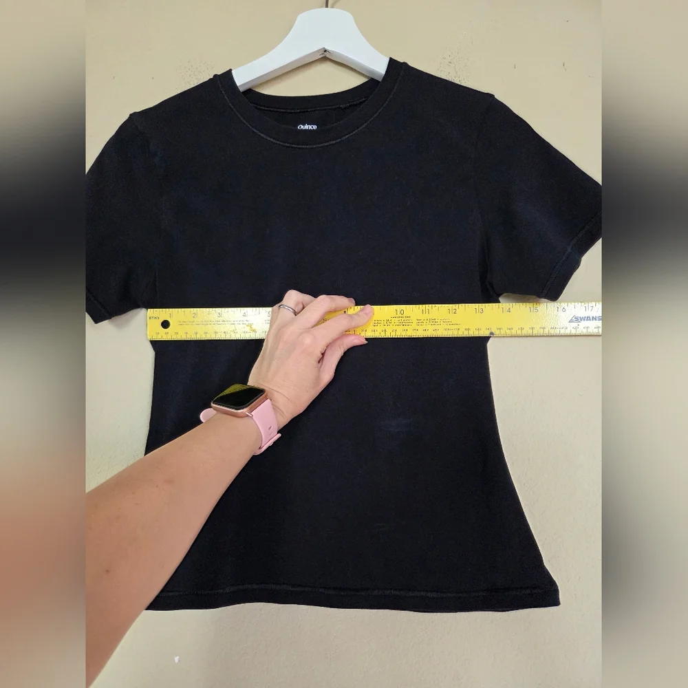 Quince Organic Cotton Jersey Tee Fitted Basic Capsule Minimalist - Picture 7 of 11